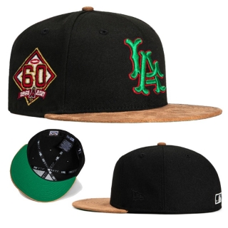 Los Angeles Dodgers MLB 59FIFTY Fitted Suede Flat Brim Hats 126827
