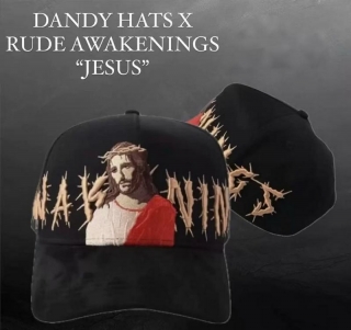 Dandy Hats x Rude Awakenings Jesus Curved Snapback Hats NFC Chip Works 127499