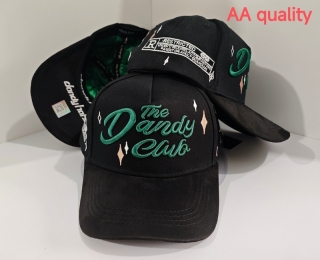 Black The Dandy Club Curved Baseball Caps with Green Embroidery 128290