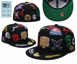 All-Over Design of Various Mexican Baseball League (LMB) Logos 59FIFTY Fitted Hats 128545