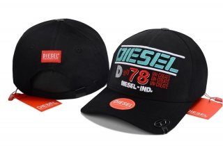 DIESEL Pure Cotton High Quality Curved Strapback Hats 128551