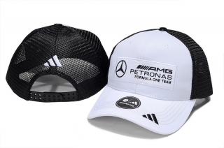 Mercedes-Bens AMG Pure Cotton High Quality Curved Mesh Snapback Hats 128678