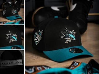 San Jose Sharks NHL 9FORTY Curved Adjustable Hats 128834