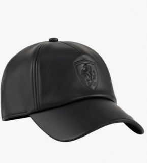 Ferrari Curved Leather Hats 128873