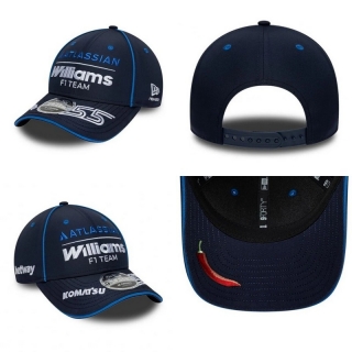 Atlassian Williams Racing F1 Team Carlos Sainz 9FORTY M-Crown Curved Adjustable Snapback Hats 129018