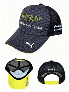 Aston Martin Formula One Team Curved Mesh Adjustable Hats 130603