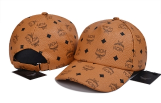 MCM Curved Leather Adjustable Hats 131649