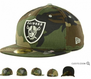 New Era Oakland Raiders NFL Camo Pop 59FIFTY Caps 00182