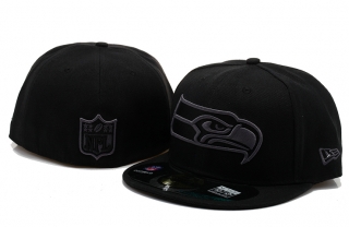 New Era Seattle Seahawks NFL Black Gray Basic 59FIFTY Caps 00233