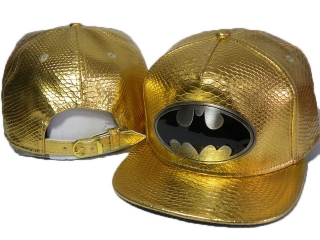 Batman Cartoon Snapback Hats Metal Logo Flat Brim 01325