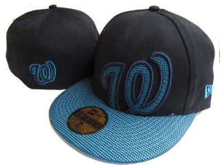 Washington Nationals MLB 59FIFTY Fitted Hats Flat Brim 10863