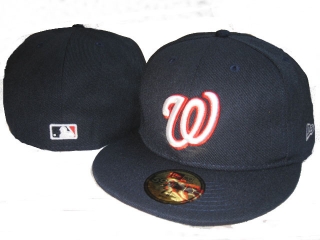Washington Nationals MLB 59FIFTY Fitted Hats Flat Brim 10868