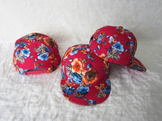 Floral Snapback Hats Flat Brim 12450