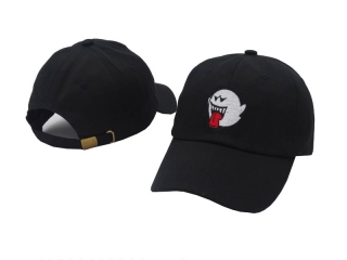 Distressed Boo Mario Ghost Curved Snapback Caps 44300
