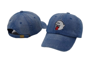 Distressed Boo Mario Ghost Curved Snapback Caps 44301