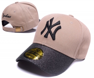 MLB New York Yankees Sequin Peaked Curved Snapback Caps 45748