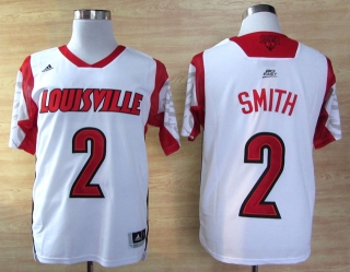 Louisville Cardinals Russ Smith #2 White NCAA Basketball Jersey