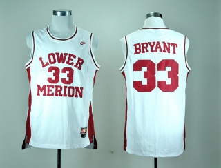 Lower Merion High School Kobe Bryant 33 White Basketball Jersey