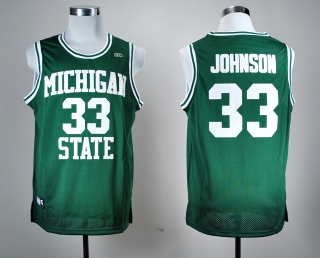 Michigan State Spartans Earvin Magic Johnson 33 Green NCAA Basketball Jersey