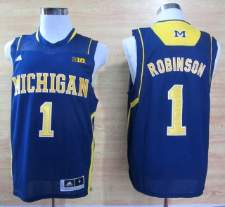 Michigan Wolverines Glenn Robinson III #1 Navy NCAA Basketball Jersey