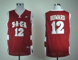 SACA High School Dwight Howard #12 Red Basketball Jersey