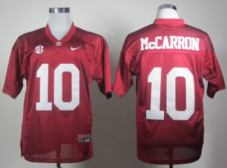 Alabama Crimson Tide AJ McCarron #10 Crimson 2012 SEC Patch NCAA Football Jersey