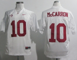 Alabama Crimson Tide AJ McCarron #10 White 2012 SEC Patch NCAA Football Jersey