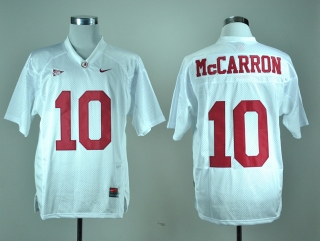 Alabama Crimson Tide AJ McCarron #10 White NCAA Football Jersey