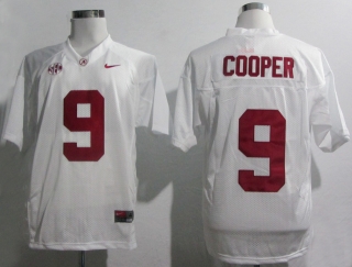 Alabama Crimson Tide Amari Cooper #9 White 2012 SEC Patch NCAA Football Jersey