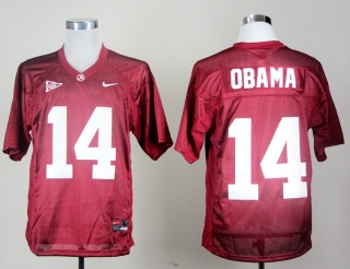 Alabama Crimson Tide Barack Obama #14 Crimson NCAA Football Jersey
