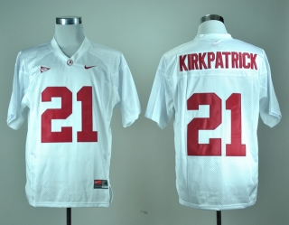 Alabama Crimson Tide Dre Kirkpatrick #21 White NCAA Football Jersey
