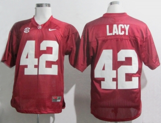 Alabama Crimson Tide Eddie Lacy #42 Crimson 2012 SEC Patch NCAA Football Jersey