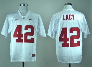 Alabama Crimson Tide Eddie Lacy #42 White NCAA Football Jersey
