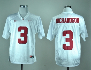 Alabama Crimson Tide Trent Richardson #3 White NCAA Football Jersey