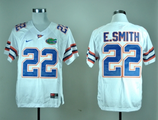 Florida Gators E.Smith #22 White NCAA Football Jersey