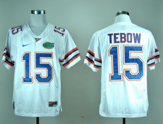 Florida Gators Tim Tebow #15 White NCAA Football Jersey