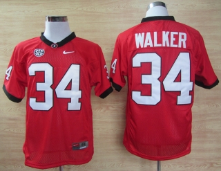 Georgia Bulldogs Herschel Walker #34 Red 2012 SEC NCAA Football Jersey