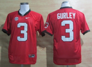 Georgia Bulldogs Todd Gurley #3 Red 2012 SEC NCAA Football Jersey