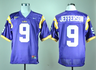 LSU Tigers Jordan Jefferson #9 Purple Throwback NCAA Football Jersey