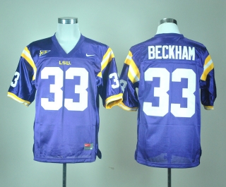 LSU Tigers Odell Beckham #33 Purple NCAA Football Jersey