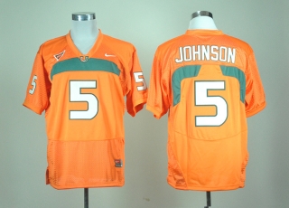 Miami Hurricanes Andre Johnson #5 Orange NCAA Football Jersey