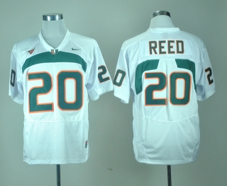 Miami Hurricanes Ed Reed #20 White NCAA Football Jersey