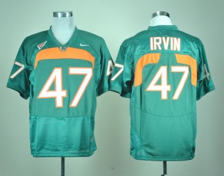 Miami Hurricanes Michael Irivin #47 Green NCAA Football Jersey