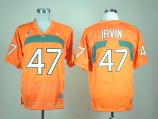 Miami Hurricanes Michael Irivin #47 Orange NCAA Football Jersey