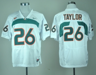 Miami Hurricanes Sean Taylor #26 White NCAA Football Jersey