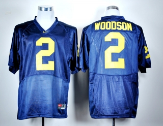 Michigan Wolverines Charles Woodson #2 Blue NCAA Football Jersey
