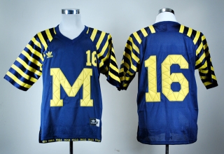 Michigan Wolverines Denard Robinson #16 Blue Noctilucent NCAA Football Jersey