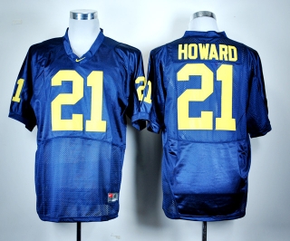 Michigan Wolverines Desmond Howard #21 Blue NCAA Football Jersey