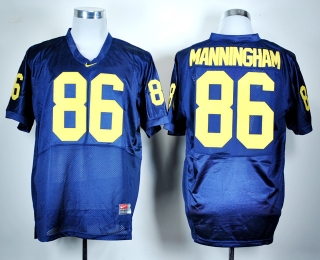 Michigan Wolverines Mario Manningham #86 Blue NCAA Football Jersey