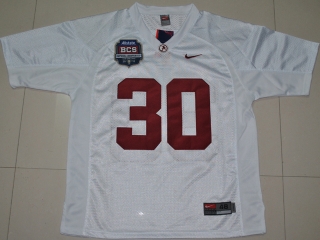 Nike Alabama Crimson Tide Dont'a Hightower 30 White 2012 BCS Patch College Football Jersey